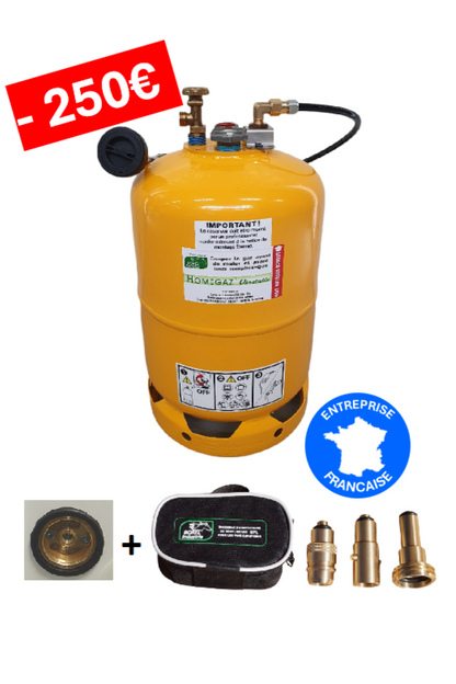 Kit Bouteille GPL avec 4 Adaptateurs pour tous les Pays - HOMEGAZ